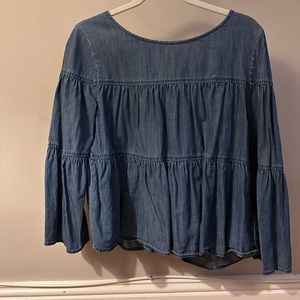 Denim top. Madewell. Size L